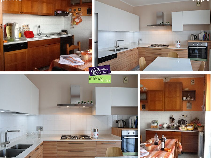 prima e dopo cambio cucina