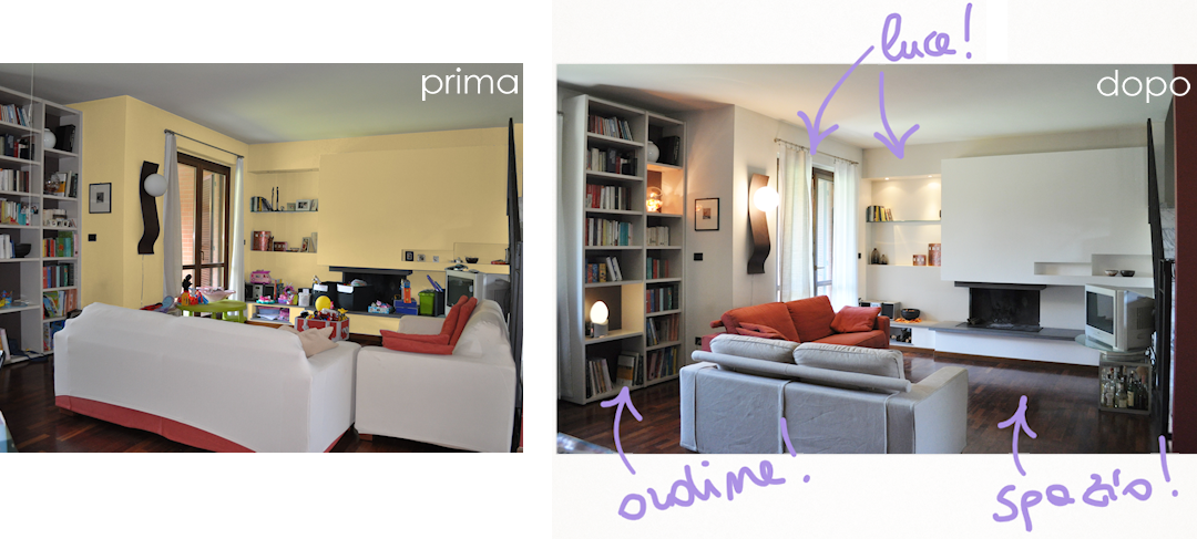 esempio prima e dopo Home Staging Claudia Brachini