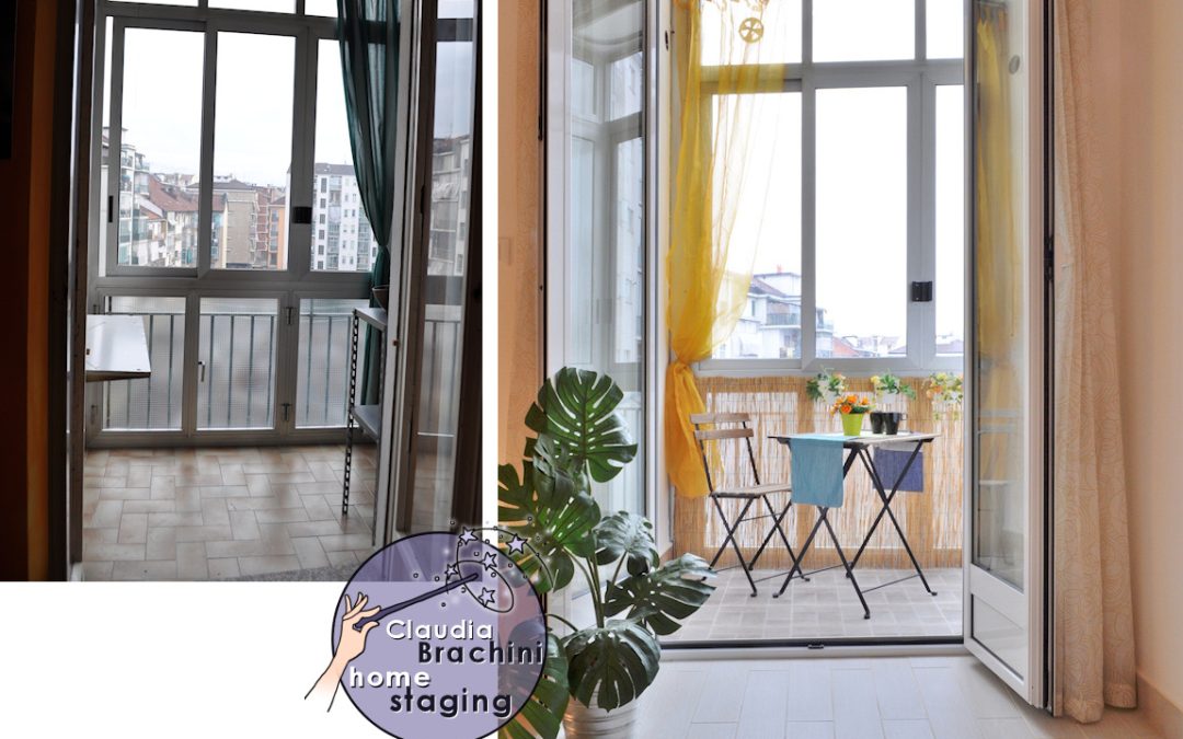 prima e dopo home staging veranda