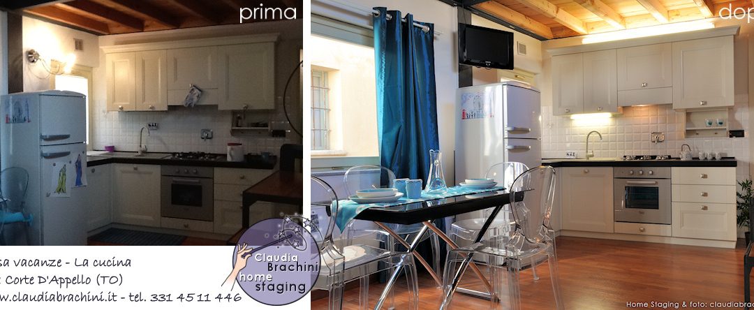prima e dopo home staging cucina