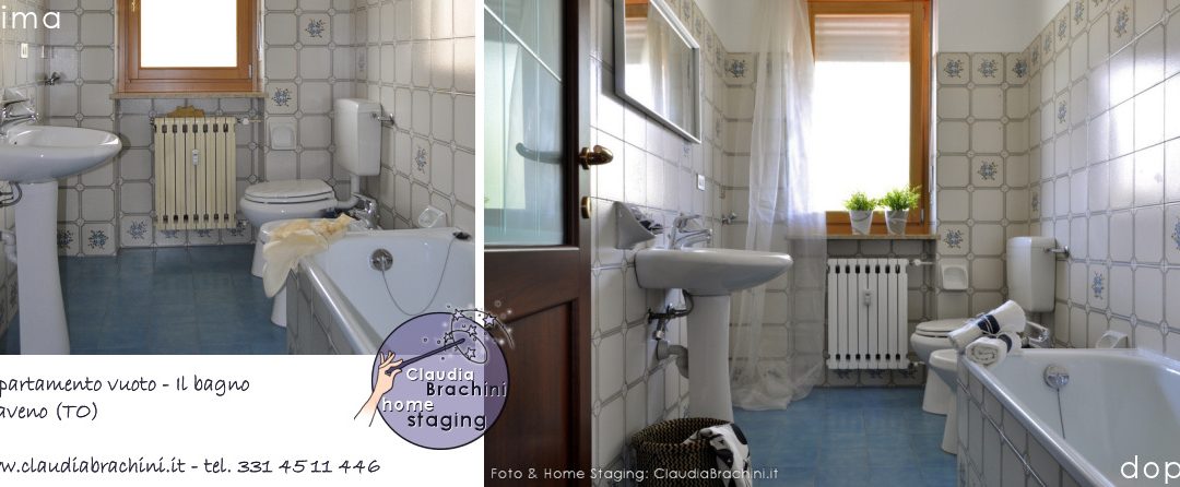 prima e dopo home staging bagno