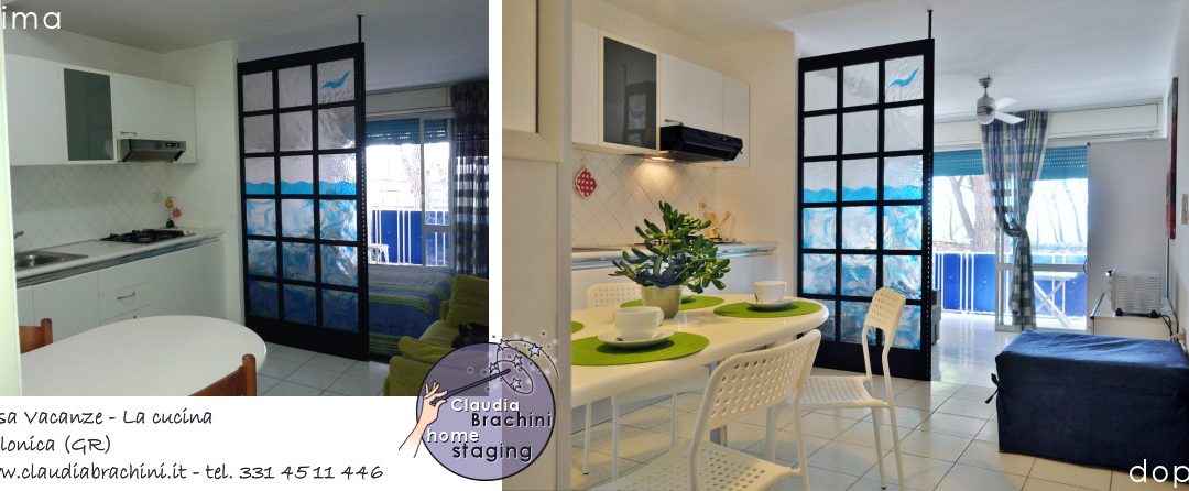 prima e dopo home staging cucina