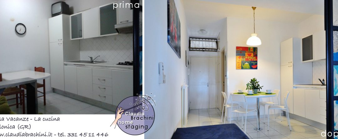 prima e dopo home staging cucina
