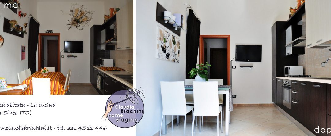 prima e dopo cucina casa abitata