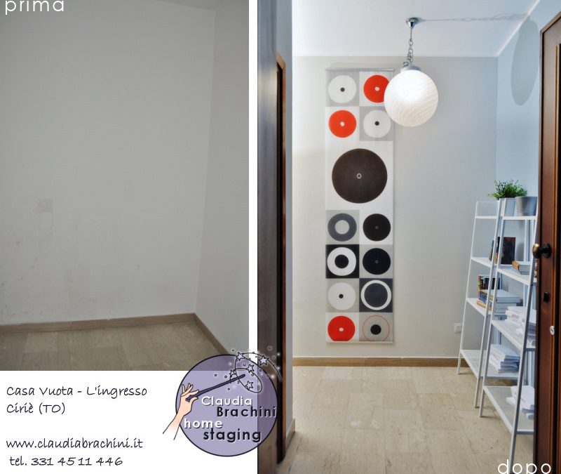 prima e dopo home staging ingresso