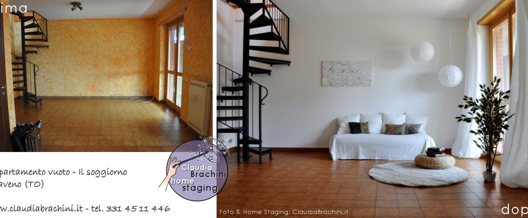 prima e dopo home staging soggiorno
