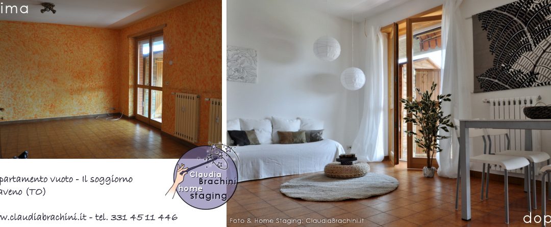 prima e dopo home staging soggiorno