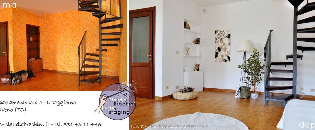 prima e dopo home staging soggiorno