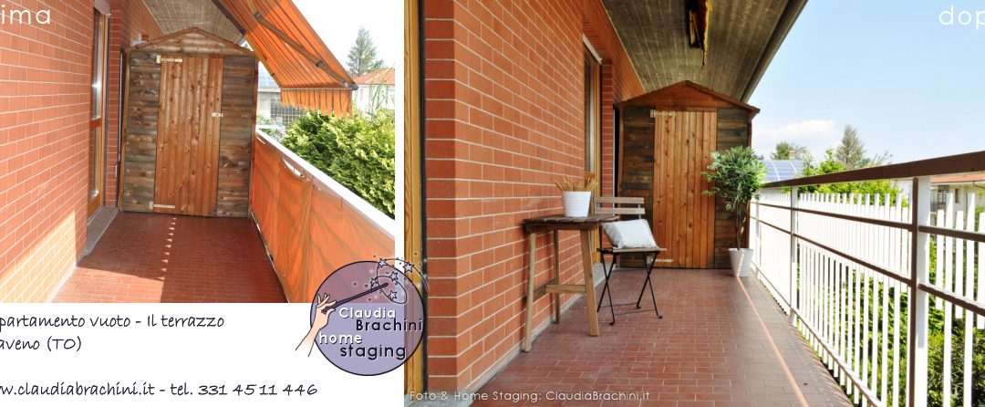 home staging con allestimento balcone