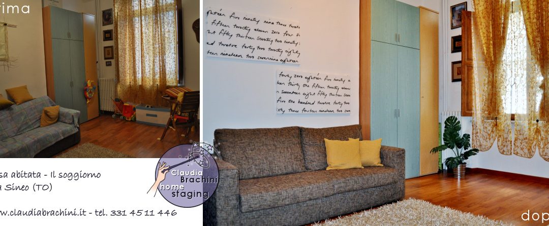 prima e dopo home staging soggiorno