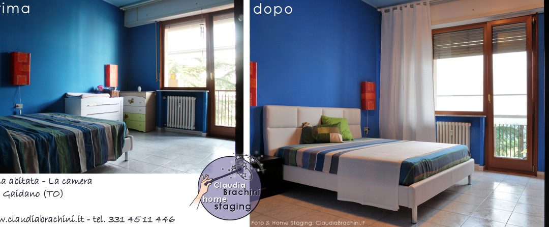 prima e dopo camera da letto casa abitata