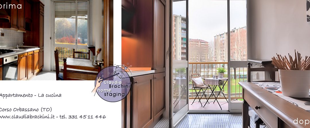 home staging cucina prima e dopo