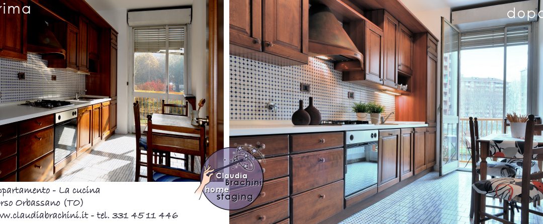 home staging cucina prima e dopo