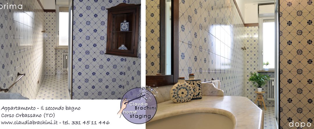 prima e dopo home staging bagno