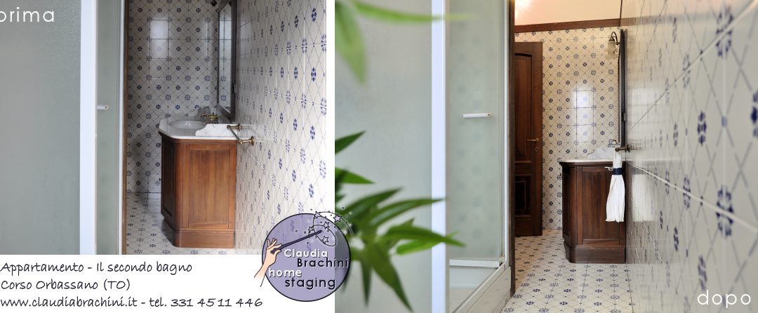 prima e dopo home staging bagno