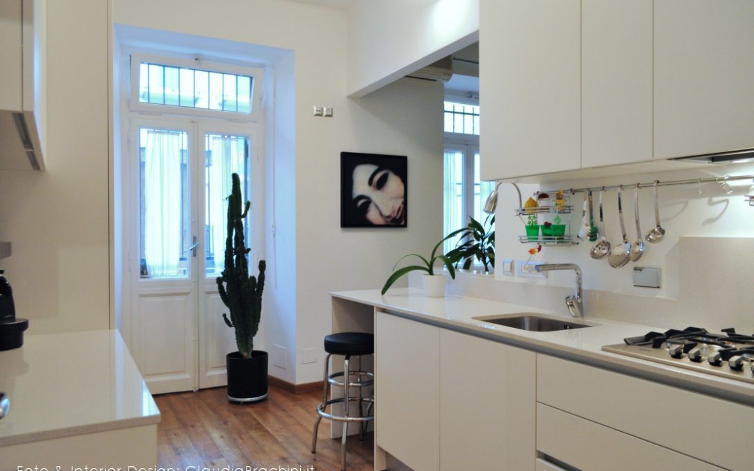cucina total white con gola