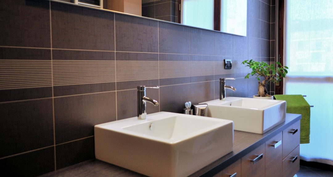 bagno rovere sbiancato con doppio lavabo