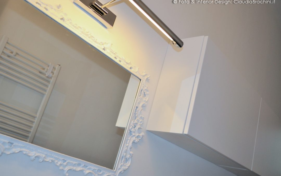 bagno total white con specchio barocco