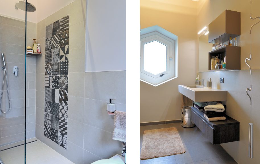 bagno tortora e resina di cemento piastrelle cementine