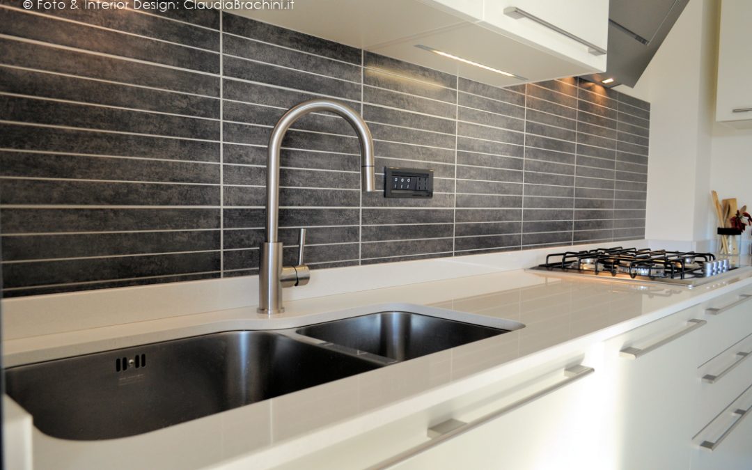cucina tortora chiaro lavello sottotop