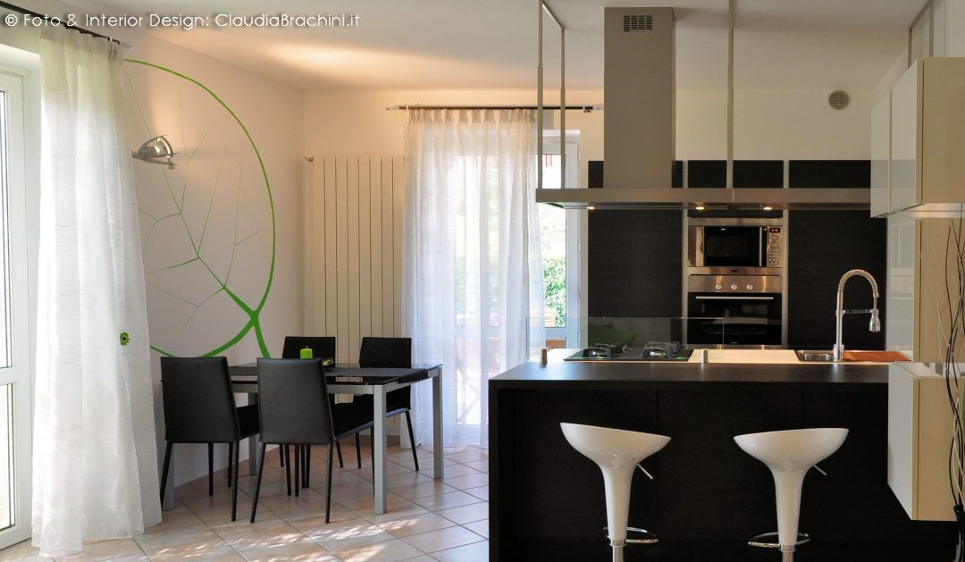 Cucina rovere grigio con penisola