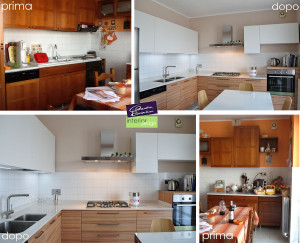 prima e dopo cambio cucina