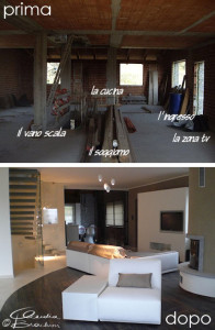 prima e dopo cantiere soggiorno