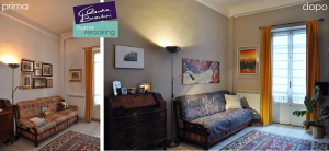 prima e dopo relooking soggiorno