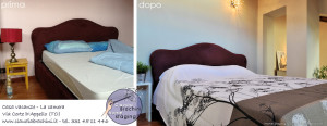 prima e dopo home staging camera casa vacanze