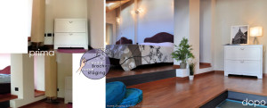 prima e dopo home staging camera casa vacanze