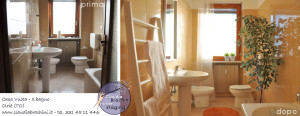 prima e dopo home staging bagno