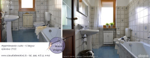 prima e dopo home staging bagno