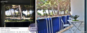 prima e dopo home staging terrazzino