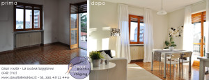 prima e dopo home staging soggiorno