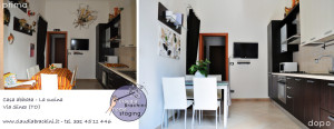 prima e dopo home staging cucina casa abitata