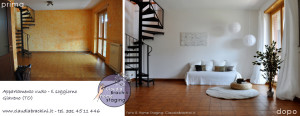 prima e dopo home staging soggiorno