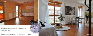 prima e dopo home staging zona pranzo