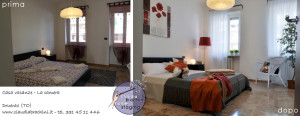 home staging prima e dopo camera casa vacanze