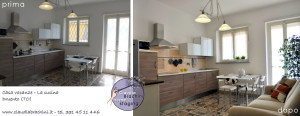 home staging prima e dopo cucina casa vacanze