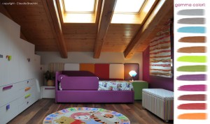 cameretta mansardata scelta colori