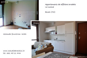 cucina living arredata ikea per casa in affitto