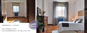 home staging camera prima e dopo