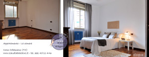 home staging camera prima e dopo Claudia Brachini