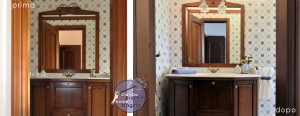 prima e dopo home staging bagno