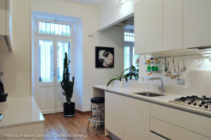 cucina total white con gola