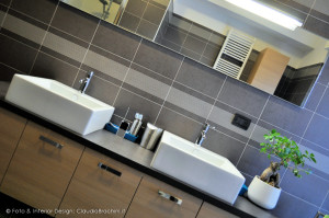 bagno rovere sbiancato con doppio lavabo