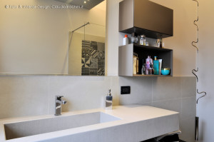 bagno tortora e resina di cemento