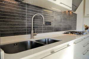 cucina tortora chiaro lavello sottotop