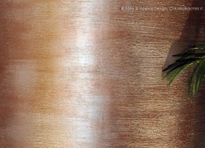 finitura graffiata color bronzo